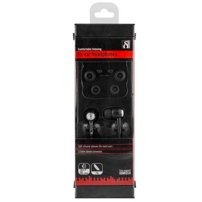 Deltaco HL78 in-ear nappikuulokkeet, 3.5mm, musta *UUSI*