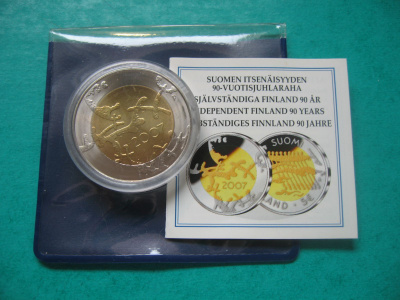 Suomi 5e juhlaraha Itsenäisyys 90 v. - 2007