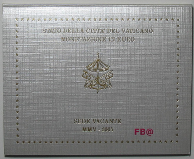 2005 VATIKAANI 1c - 2euro  Sede Vacante BU sarja