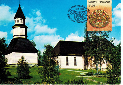 Postikortti * Kuhmoisten kirkko - Erikoisleimaus