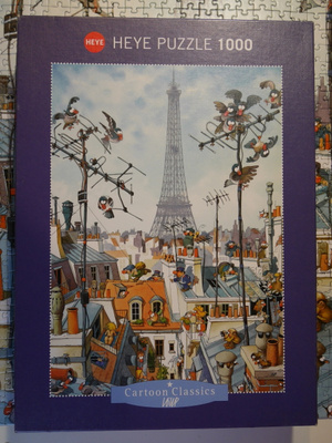 Palapeli 1000 p. Pariisin Eiffel-torni (piirros)
