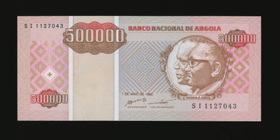 Angola 500 000 Kwanzas Reajustados 1995 P-140, UNC