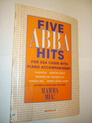 ABBA Nuottikirja - FIVE ABBA HITS (Sis.postikulut)