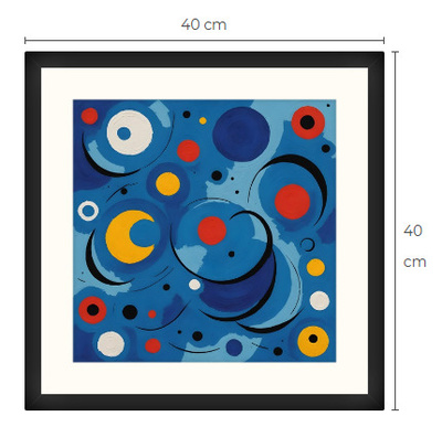 Uusi uniikki abstrakti art print taulu 40 cm x 40 cm