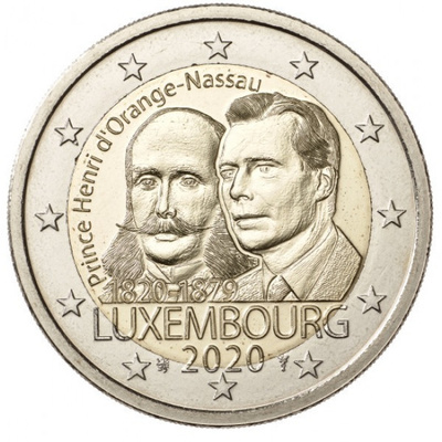 ** LUXEMBURG 2€ 2020 Prince Henri pillerissä **