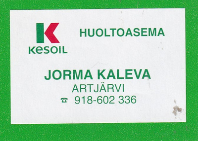 Artjärvi, Kesoil Huoltoasema Jorma Kaleva   1/7