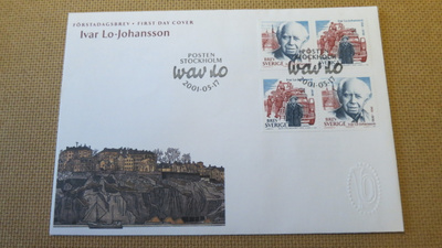 FDC Ruotsi 2001: Ivar Lo-Johansson 100 v.