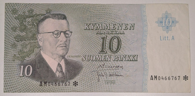 10 Markkaa 1963 Litt. A Tähti AM0466767