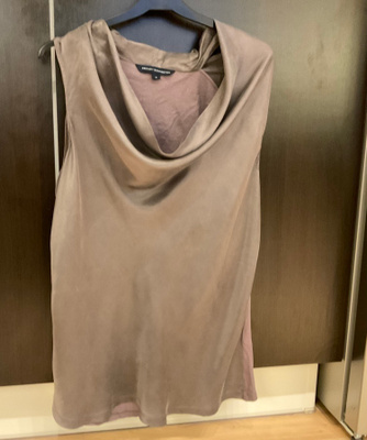 Kaunis hihaton silkkipaita, 100 % silk, XL