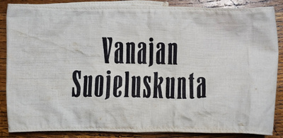 Vapaussodan aikainen Vanajan suojeluskunnan käsivarsinauha