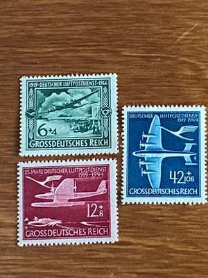 SAKSA REICH 1944 SAKSAN LENTOPOSTI 25 VUOTTA SARJA**