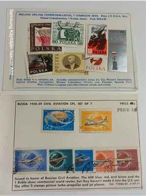 poland 1966 + cccp 1959 postimerkit