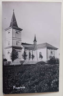 Muonio, kirkko, vanha mv valokuvapk, p. 1951