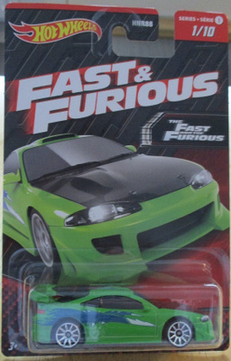 Mitsubishi Eclipse Coupe Green 1995 HW Fast&Furious #01 1:64