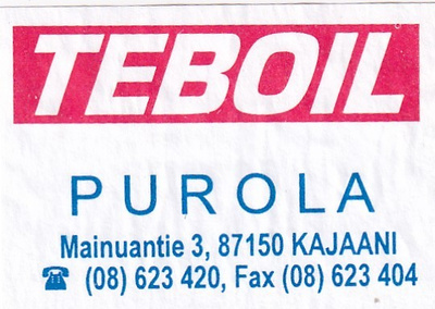 Kajaani, Purola , TEBOIL   7/8