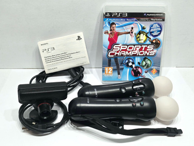 PS3 - 2kpl PSmove ohjaimia + PSeye kamera + peli