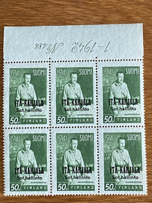 ITÄ-KARJALA MANNERHEIM 50 PENNIÄ NUMERO KUUSILO**