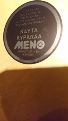 Tunturi  KÄYTÄ KYPÄRÄÄ MENO-tarra