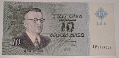 10 Markkaa 1963 Litt. A AP2729382