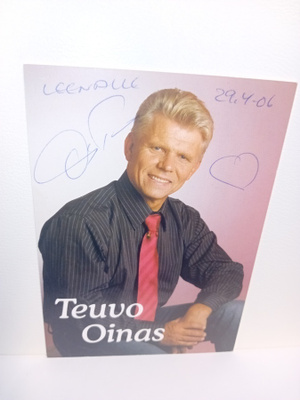 Fanikortti Teuvo Oinas ( SIGNED  / NIMIKIRJOITUS  )