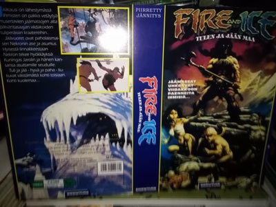 VHS kansipaperi FIRE AND ICE -  Tulen ja jään maa