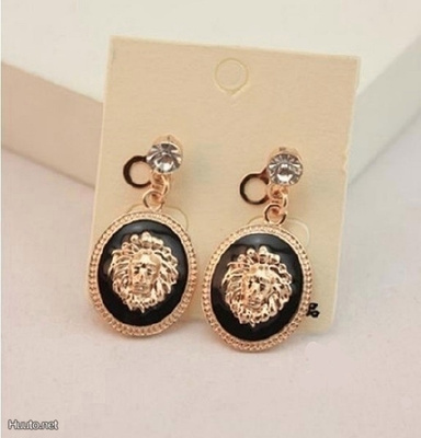 + 330 .. 9k Golden Duble Kauniit Leijona .. Korvakorut