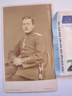 VANHA CDV Valokuva Upseeri Miekka Saksa 1880-l