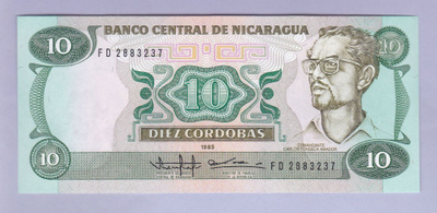 Nicaragua 10 Cordobas v.1985 UNC P-151