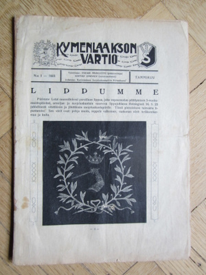 KYMENLAAKSON VARTIO NO 1 1923 SUOJELUSKUNTALEHTI