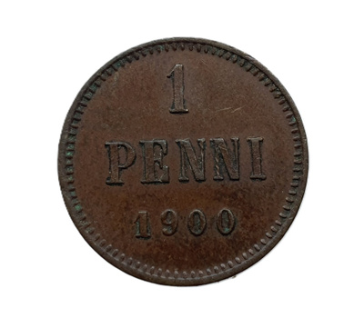 1 penni 1900 - hyväkuntoinen!