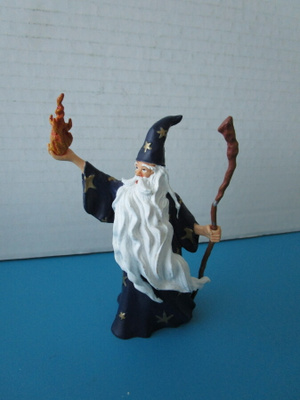 Vintage Papo figuuri, velho Merlin