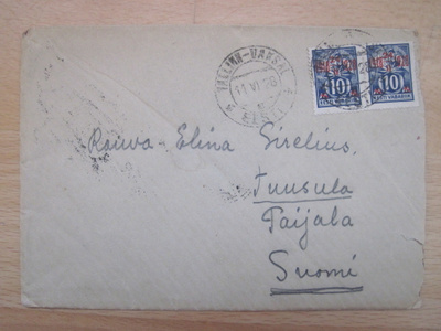 VANHA Kuori Viro Eesti - Suomi 1928