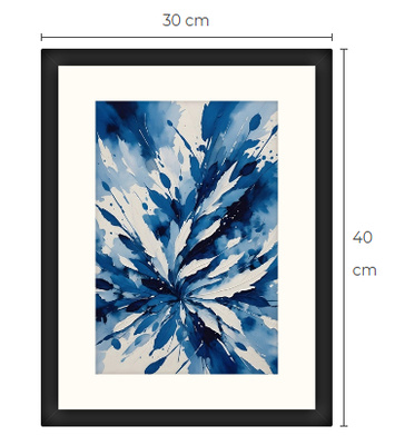 Uusi abstrakti Art Print paspis & kehys 30 cm x 40 cm