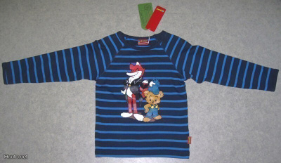 BAMSE LINDEX RAIDALLINEN PUUVILLAPAITA KOKO 104 UUSI HKI