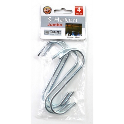 Doratex S-Koukut Jumbo, Ruostumatonta Terästä 4kpl 12cm UUSI