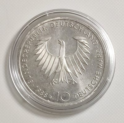 Saksa 10 Mark 1988D, Arthur Schopenhauer, Hopeakolikko