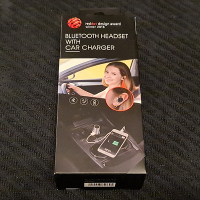 BLUETOOTH HEADSET with CAR CHARGER