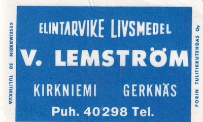 Kirkniemi - Gerknäs, V. Lemström 7/7