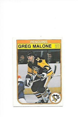 1982-83 OPC #272 Greg Malone Pittsburgh Penguins
