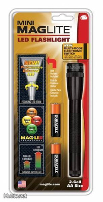 Mini Mag LED 2AA musta
