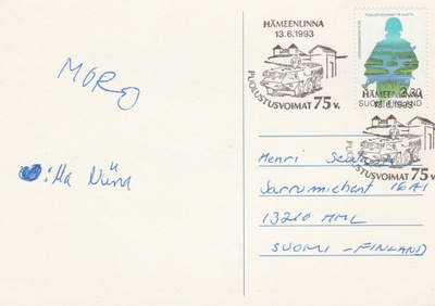 ERIKOISLEIMA , Hämeenlinna 13.6.1993, Puolustusvoimat 75 v