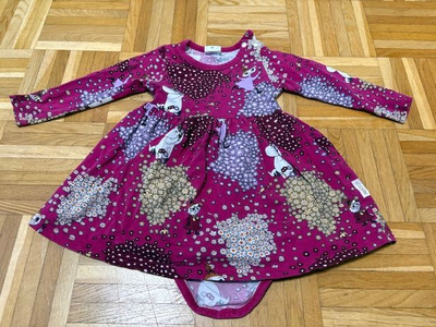 Muumi pinkki bodymekko koko 80