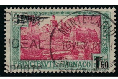 Monaco 1933 1,50/5fr lentomerkki o