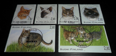 LaPe 1304-1309 SARJA ERITTÄIN KAUNISTI LEIMATTU