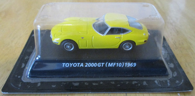 Toyota 2000 GT MF10 Coupe 3 Door Yellow 1969 Konami 1:64