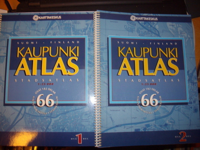 Kaupunki Atlas OSA 1- 2 ( 66 kaupunkikarttaa ) SIS.PK !