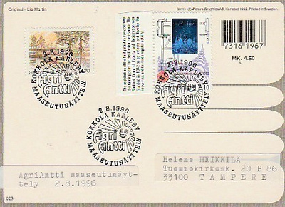 ERIKOISLEIMA , Maaseutunäyttely, Kokkola 2.8.1996