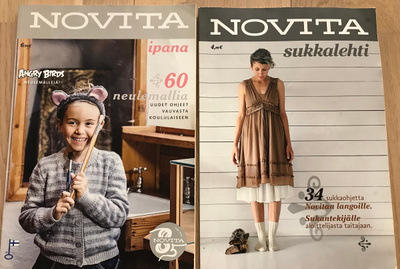 Novita Ipana ja Sukkalehti neulehdet 2 kpl