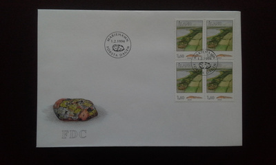 FDC Åland nelilö Yleismerkki 1,60mk 1.2.1994 LaPe 80