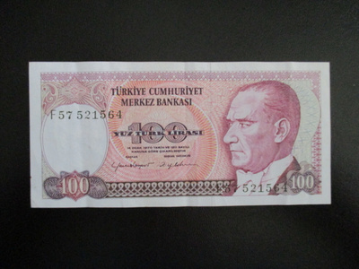 TURKEY 100 LIRA 1984 P-194 KL5  (K15-S115)